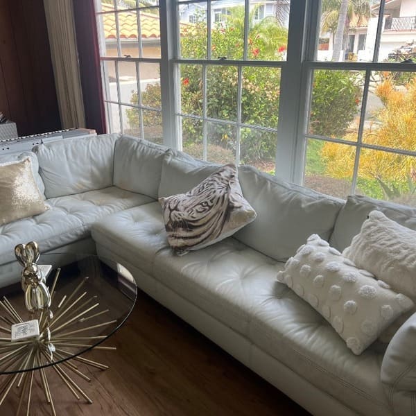 Leather Couch Restoration: Bringing Life Back to a 15-Year-Old White Beauty