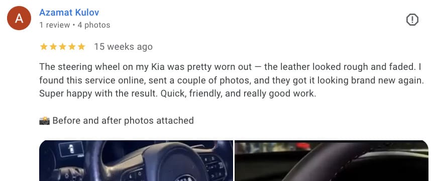 Leather couch cleaning customer feedback San Diego