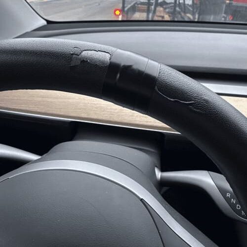 Peeling Tesla Steering Wheels3