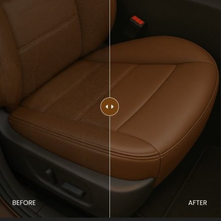 Before and after Leather repair San Diego